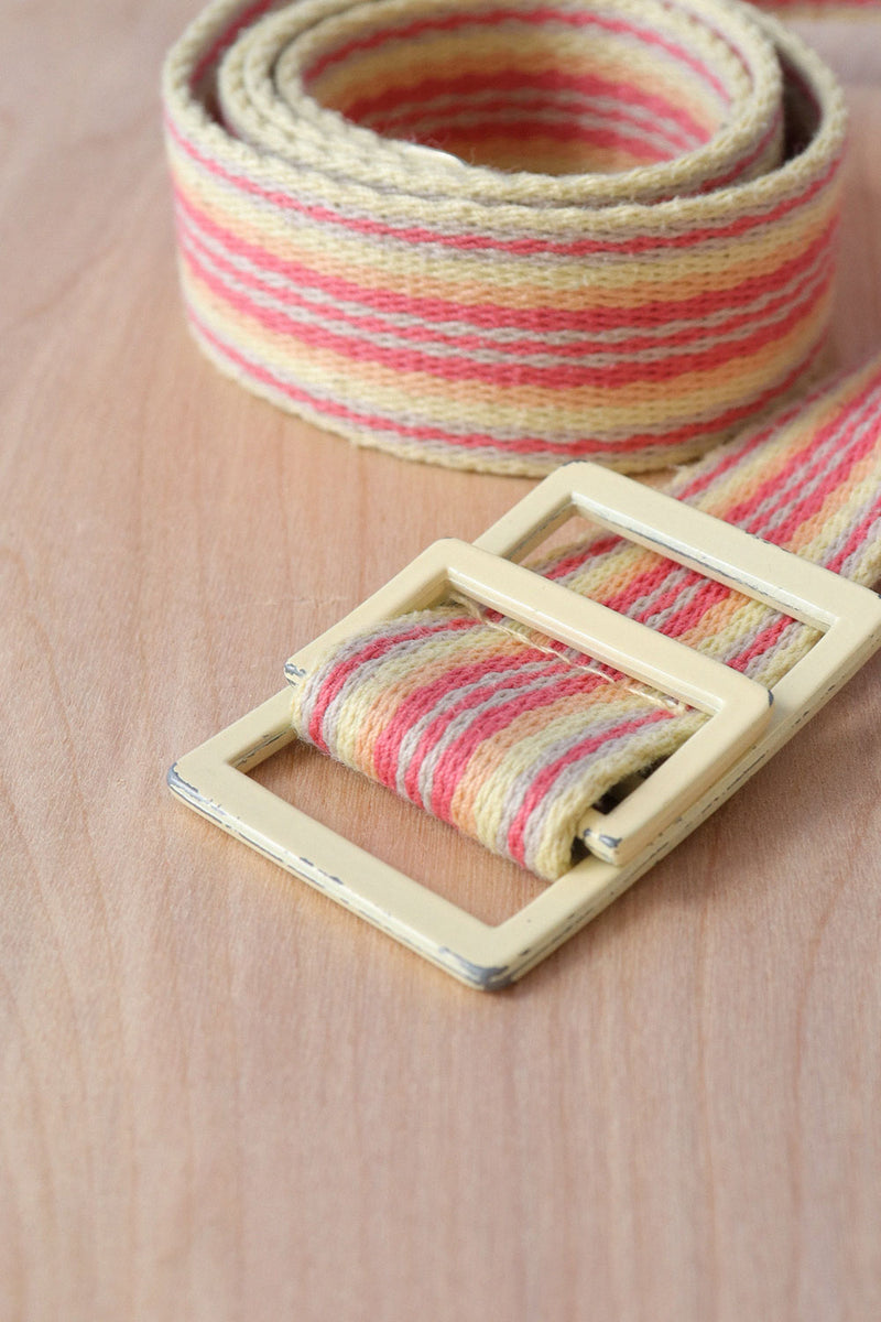 Grapefruit Webbed Belt XS-L