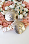 Silver Etch Stud Earrings