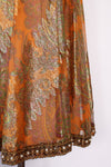Oscar de la Renta 1960s Metallic Maxi Dress M