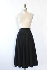 Yoked Wool Flare Skirt M