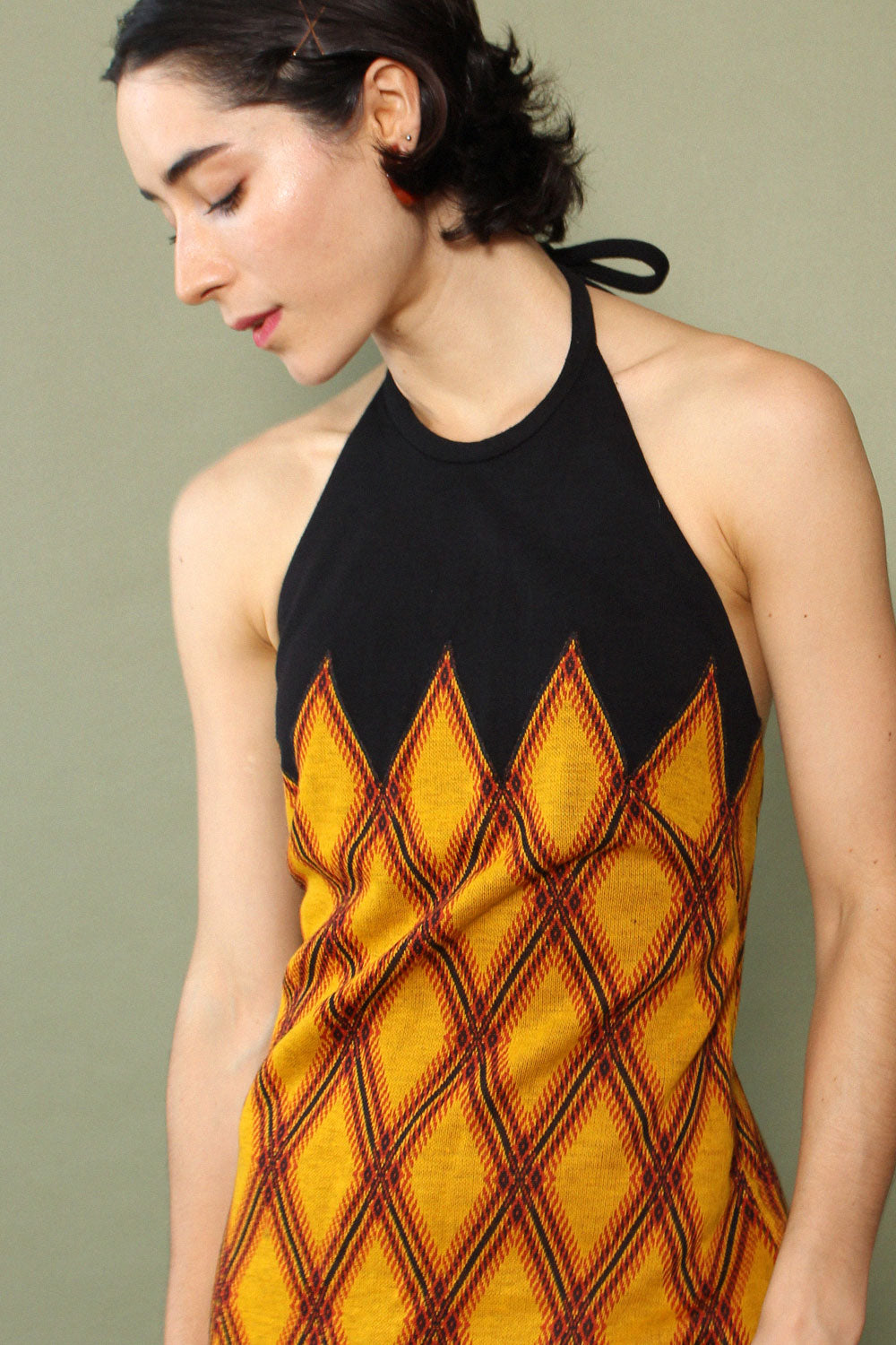 Diamond Plaid Halter Dress XS/S