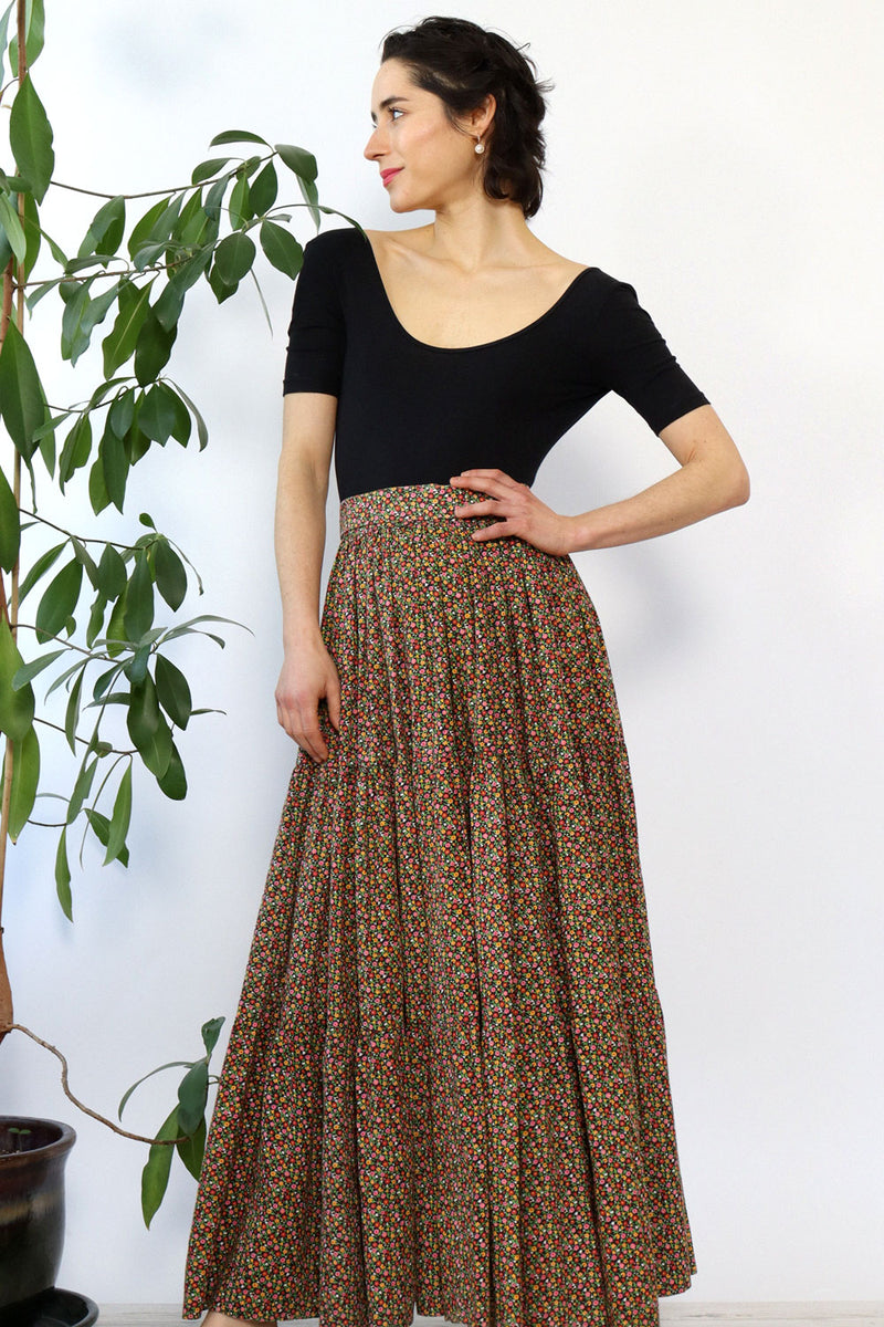 Ditsy Floral Full Sweep Skirt S