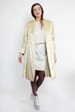 Ivory Brocade Flared Opera Jacket S/M