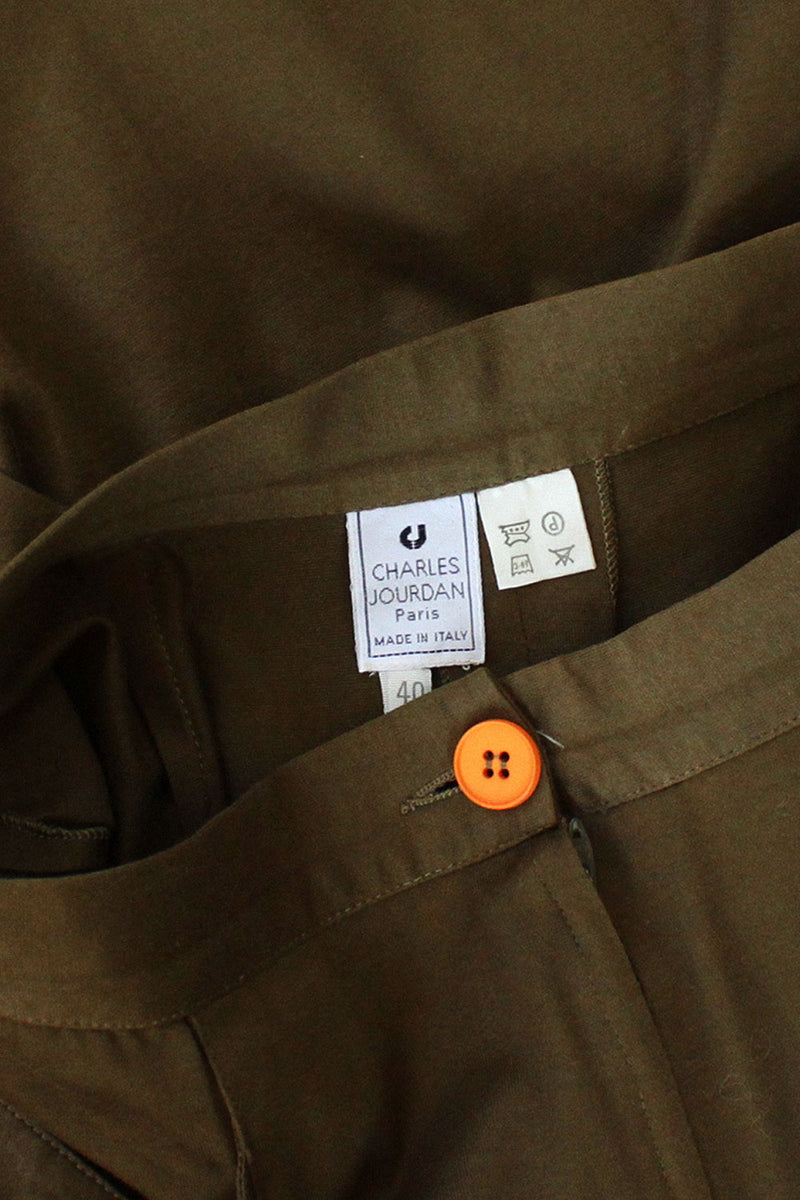 Charles Jourdan Olive Crop Trousers XS/S
