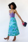 Calypso Raw Silk Maxi Skirt XS