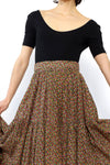 Ditsy Floral Full Sweep Skirt S