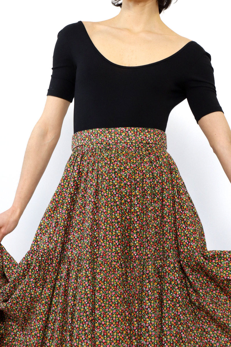 Ditsy Floral Full Sweep Skirt S