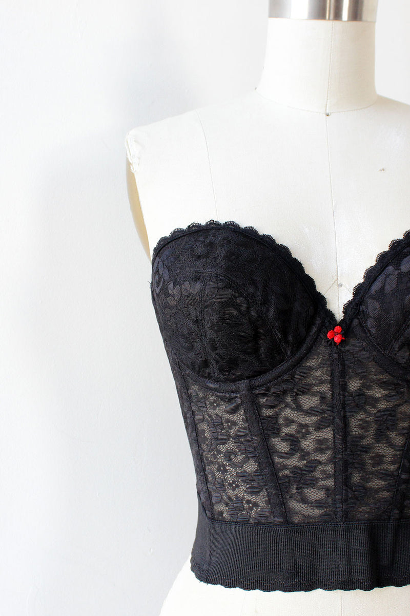 Black Lace Bustier 34C