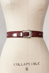 Burgundy Western Leather Belt