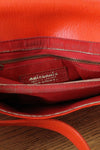 Tomato Red Leather Lock Satchel
