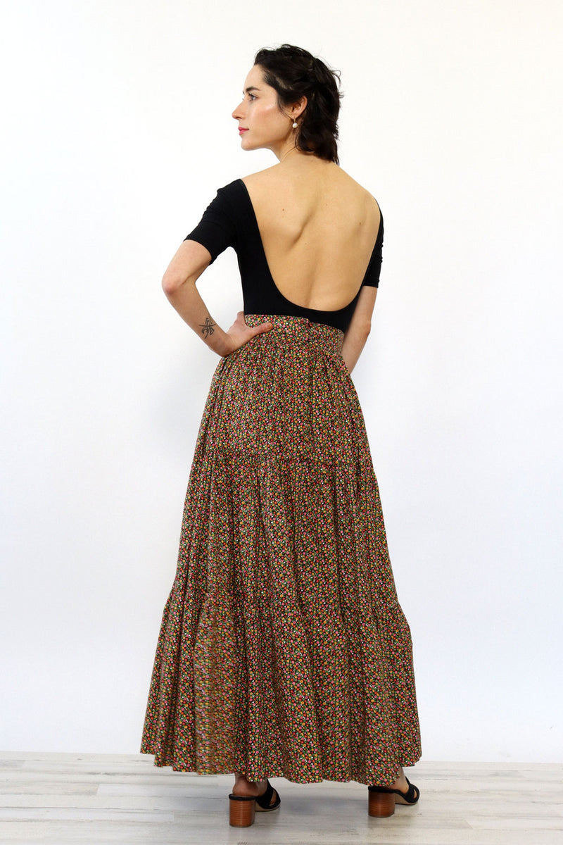 Ditsy Floral Full Sweep Skirt S