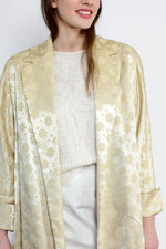 Ivory Brocade Flared Opera Jacket S/M