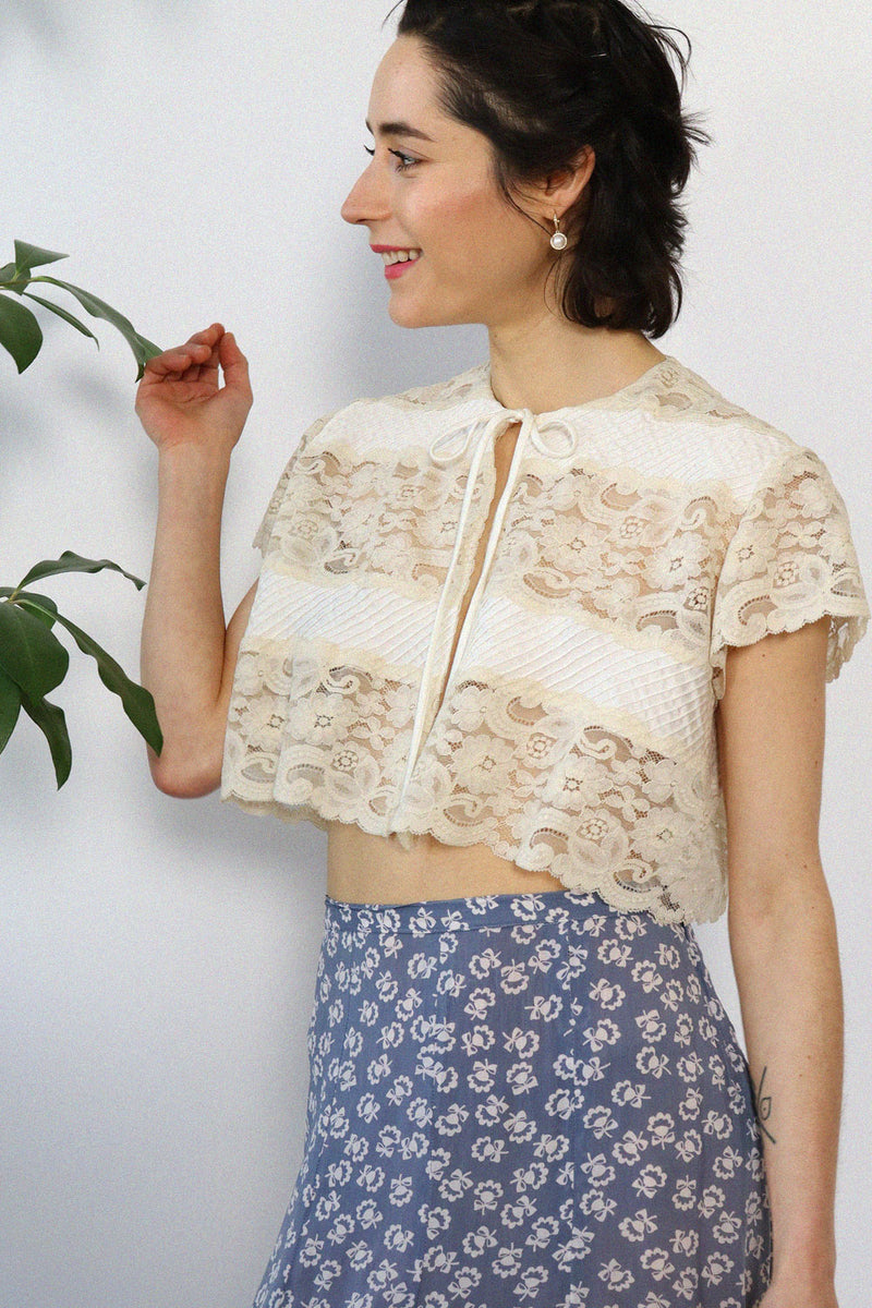Ivory Lace Alice Topper XS-M