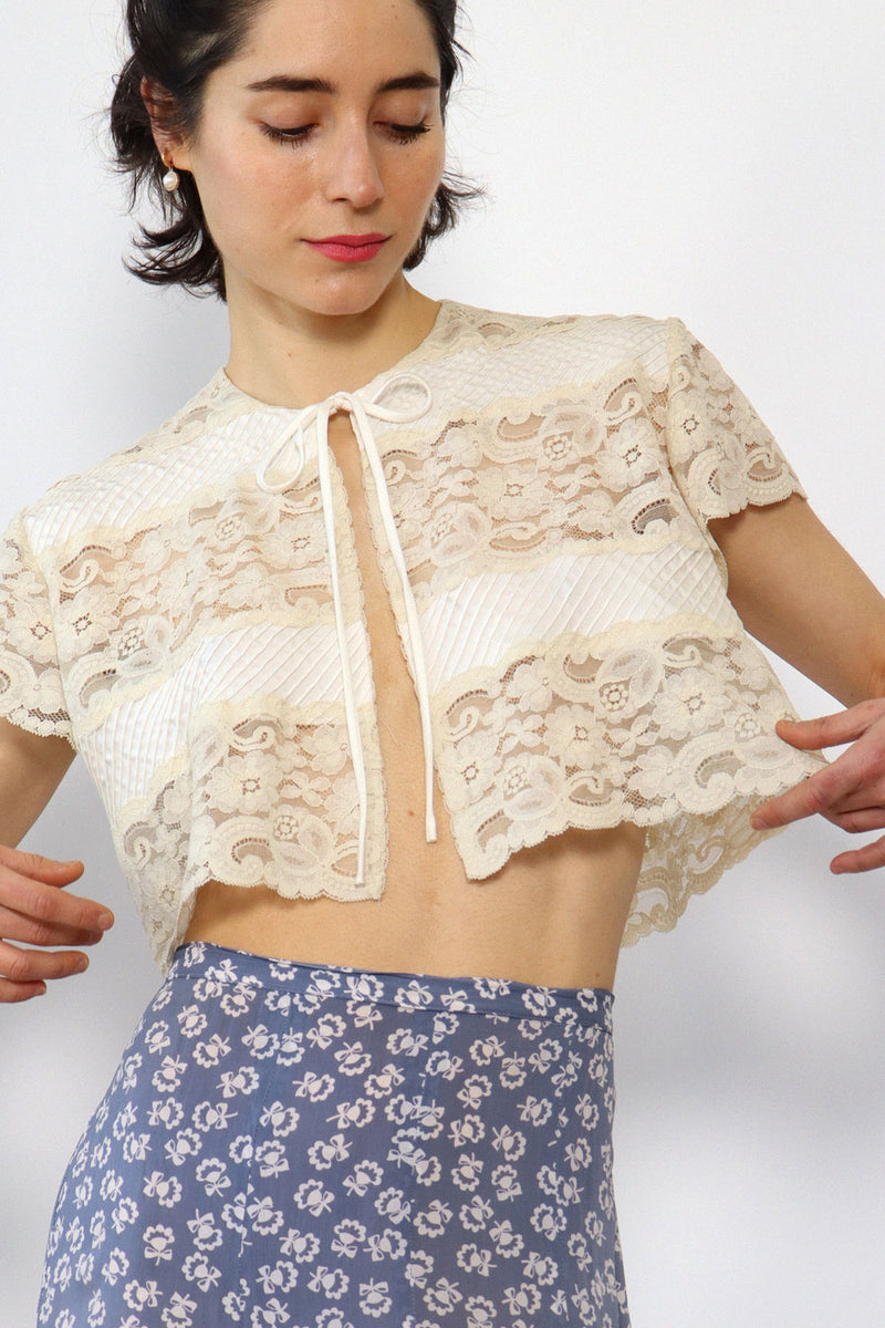 Ivory Lace Alice Topper XS-M