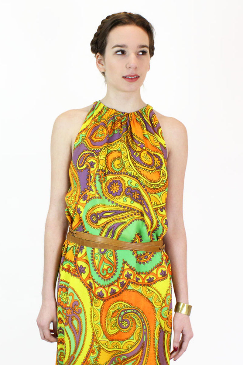vintage gypsy paisley dress