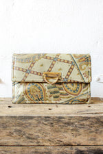 Painted Paisley Leather Convertible Bag