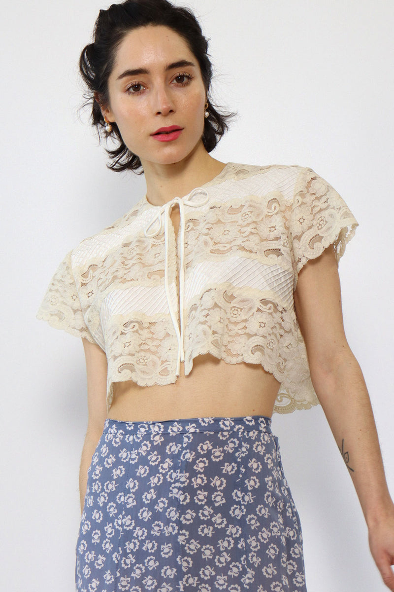Ivory Lace Alice Topper XS-M