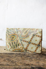 Painted Paisley Leather Convertible Bag