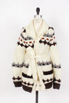Chunky Belted Ann Cardigan M