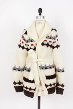 Chunky Belted Ann Cardigan M