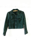 70s Forest Green Suede Jacket XS/S