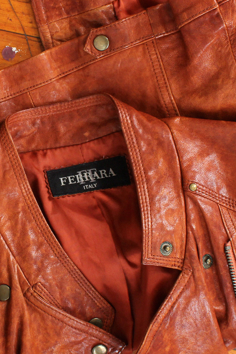 Fitted Redwood Leather Jacket XS