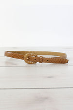 Nude Snakeskin Belt