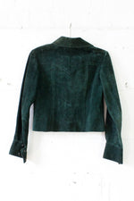 70s Forest Green Suede Jacket XS/S