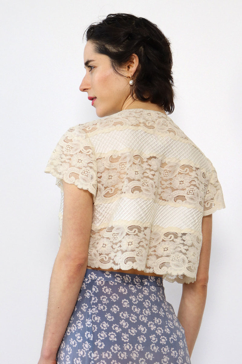 Ivory Lace Alice Topper XS-M