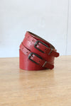 Red Leather Harness Belt