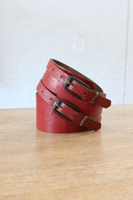 Red Leather Harness Belt