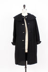 Soft Black Cocoon Coat S