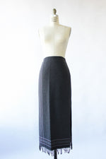 Charcoal Woolen Blanket Skirt S