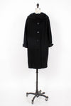 Soft Black Cocoon Coat S