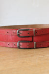 Red Leather Harness Belt