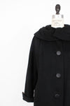 Soft Black Cocoon Coat S