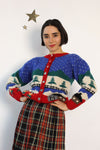 Chunky Holiday Intarsia Cardigan XS/S