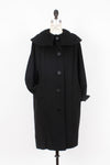 Soft Black Cocoon Coat S