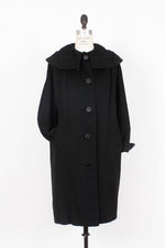 Soft Black Cocoon Coat S
