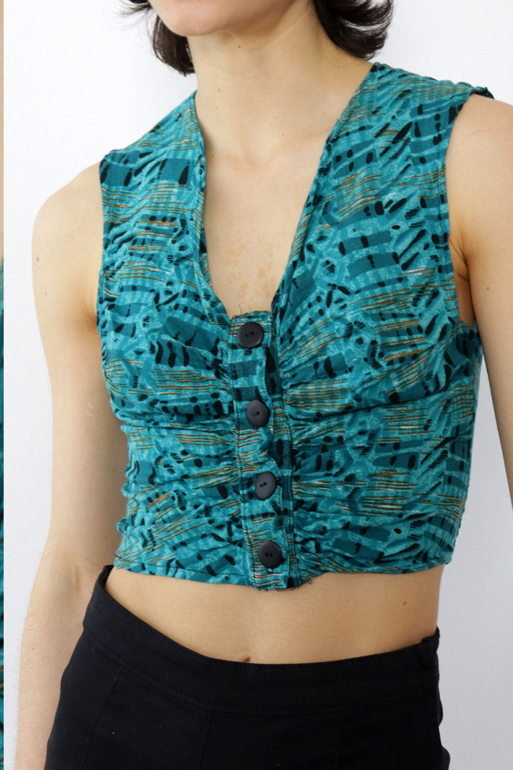 Cristina Ruched Crop Top XS