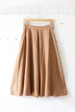 Camel Wool Circle Skirt M