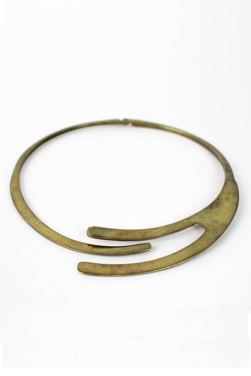 minimalist brass collar