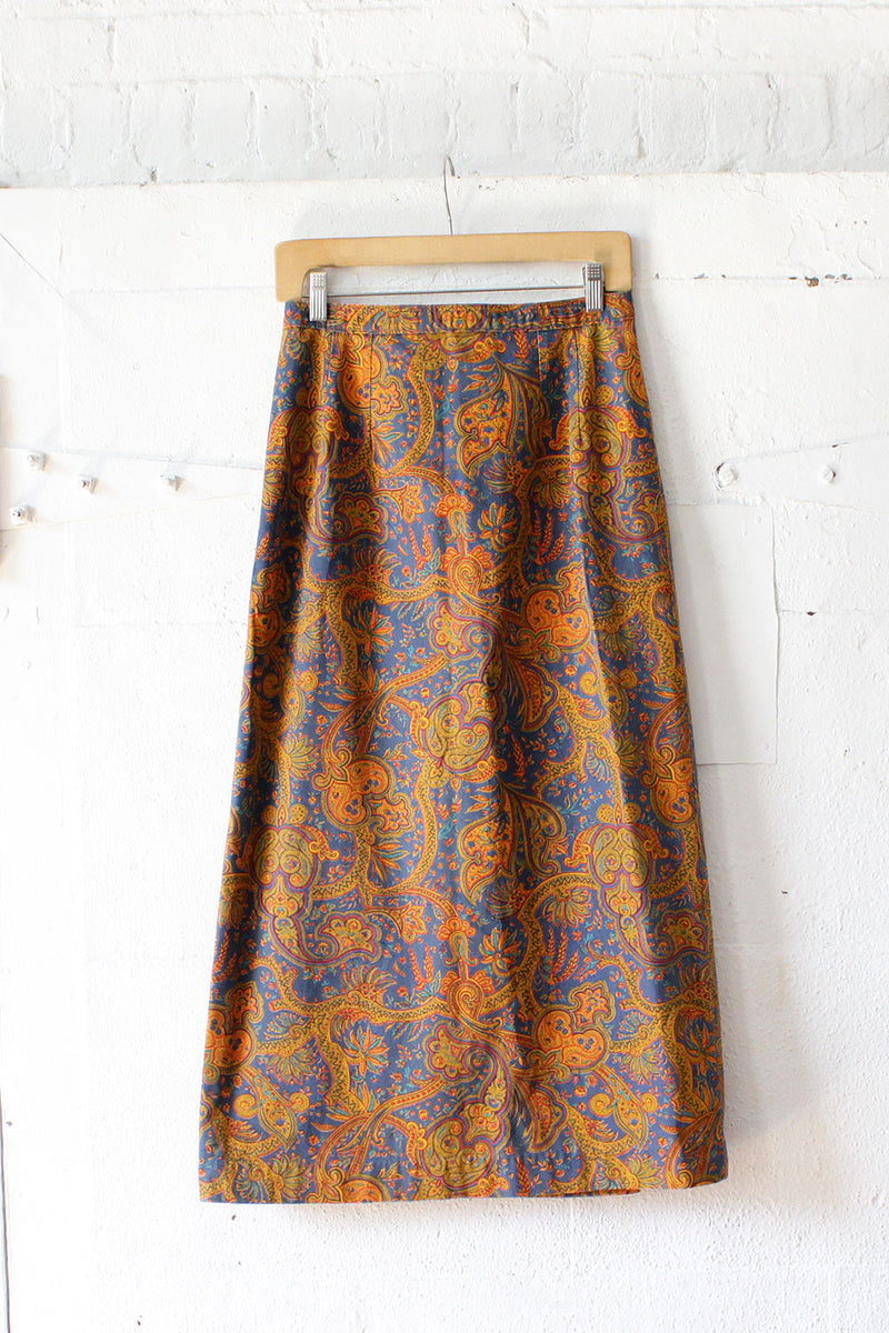 Romanex de Boussac Paisley Wrap Skirt S/M