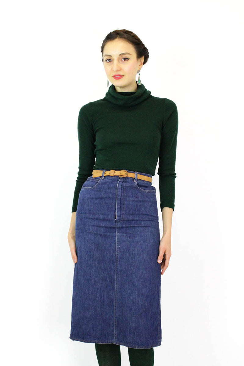 Pierre Cardin High Waist Denim Skirt XS