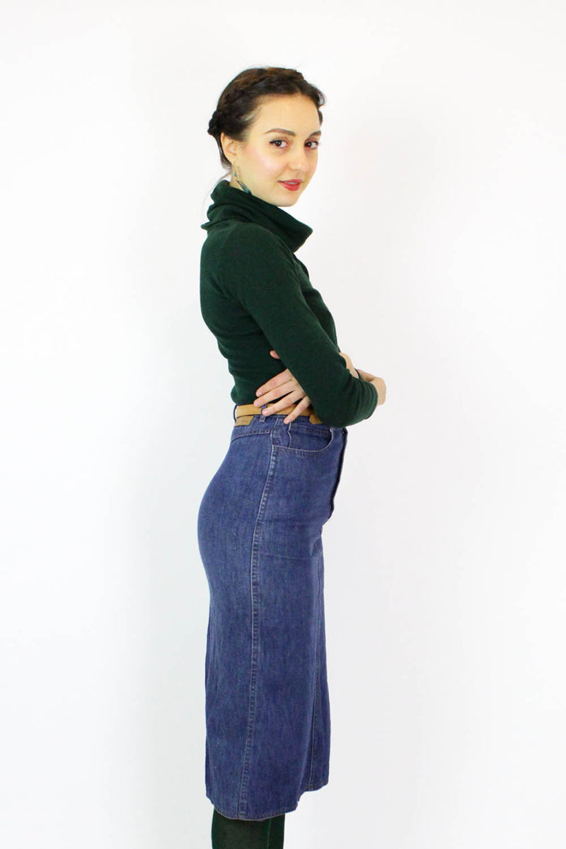 Pierre Cardin High Waist Denim Skirt XS