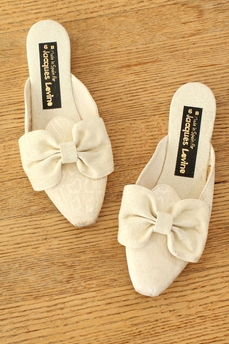 Damask Bow Slippers 6
