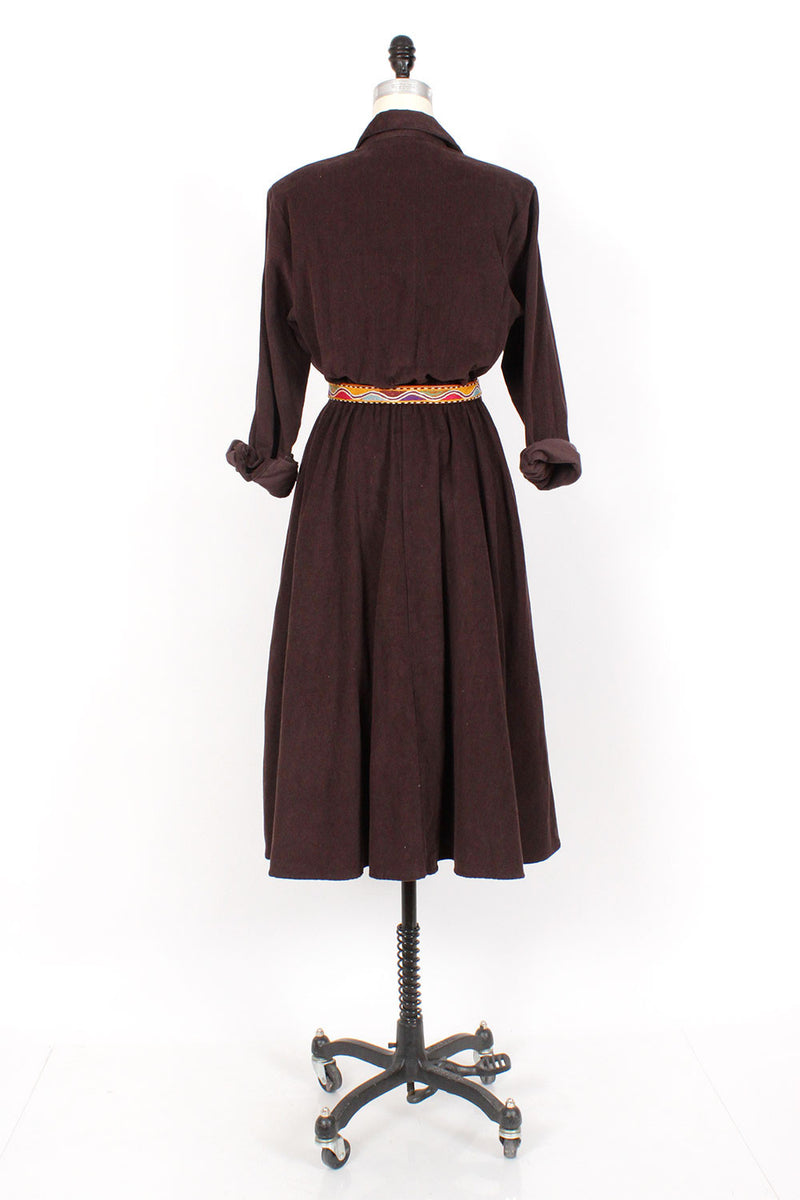 Espresso Corduroy Shirtdress M/L