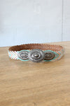 Pastel Chevron Leather Western Belt
