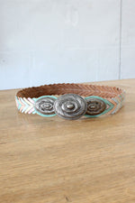 Pastel Chevron Leather Western Belt