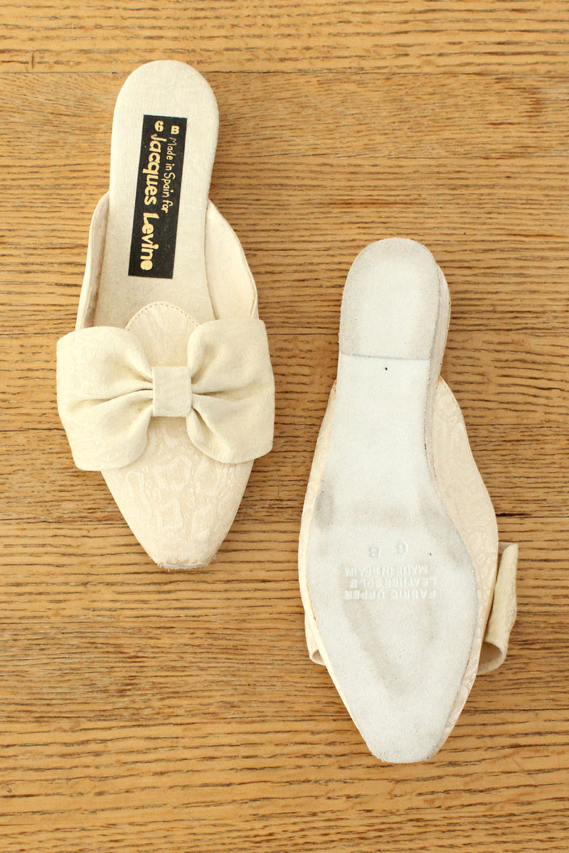 Damask Bow Slippers 6